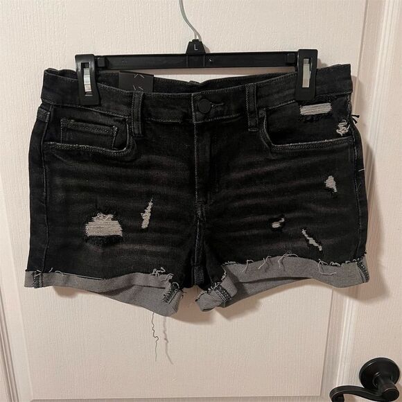 BLANKNYC Women's Distressed Denim‎ Shorts Black Size 28 Casual Summer NWT - Picture 1 of 9